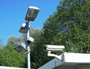 IP camera installed in school hallway for security 2026